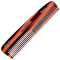 Kent R7T Fine and Wide Tooth Hair Comb, Handmade Pocket Comb for Men, Beard and Mustache Combs for Everyday Grooming and Styling, Sawcut Kent Combs, Made in England