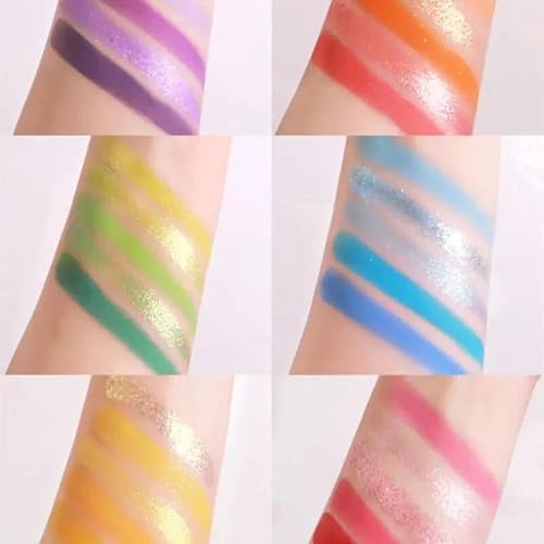 30 Color Rainbow Eyeshadow Palette Highly Pigmented Mattes Glitter Shimmers Eye Shadow Palettes Blendable Long Lasting Waterproof Colorful Professional Makeup Palette Gift Set
