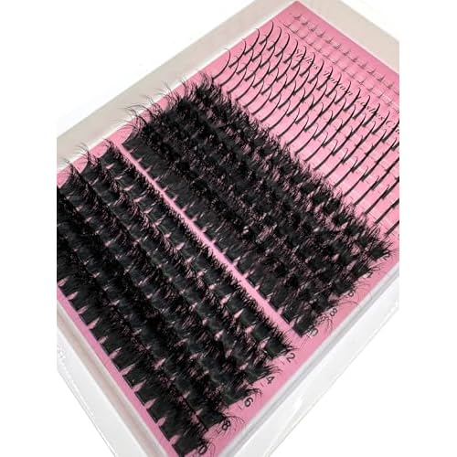 60D-200D Bottom & Spiky Lashes Clusters - Volume Individual Eyelash Extensions, DIY Fairy/Manga Style Spike Lashes for Dramatic Eye Makeup, Waterproof & Reusable (100D120D, dd Curl)