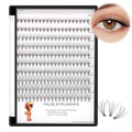 Bodermincer Large Box 200pcs 10D, 8-10-12-14mm Mixed Professional Makeup Individual Cluster Eye Lashes Grafting Fake False Eyelashes (8-10-12-14mm Mixed)