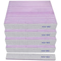100/180 Grit Nail File (100 Pack), Emery Board Nail Files for Acrylic Nails and Natural Nails, Double Sided Emory Boards Professional Nail Filer Reusable Washable Manicure Square Gray