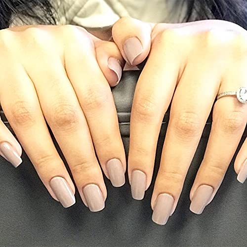 Dazzle Dry Nail Lacquer (Step 3) - Broadway Beige - A cool and medium greige with purple undertones. Full coverage cream. (0.5 fl oz)
