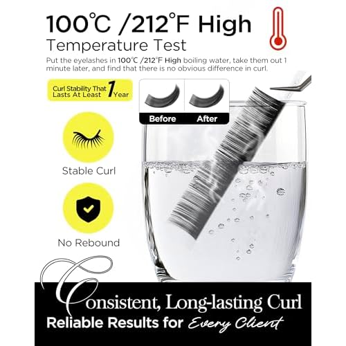 BEYELIAN Eyelash Extension 0.05 D Curl 7-15mm Mixed Tray Easy Fan Lash Extensions Volume Lashes Professional Use Natural Matte Black (0.05 D 7-15mm Mix)