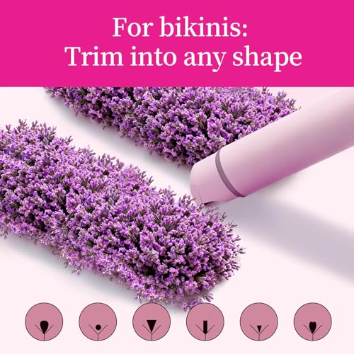 Bikini Trimmer for Women, Electric Razors Pubic Hair Trimmer Waterproof Wet Dry, Cordless Rechargeable Bikini Shaver for Sensitive Skin, Ladies Teen Girls Intimate Grooming Kit for Face(Peach)