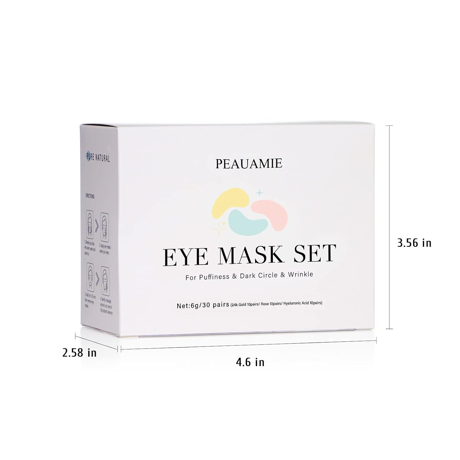 Under Eye Patches Gold and Hyaluronic Acid for puffy eyes,Rose Eye Masks for Dark Circles and Puffiness skin care Smooth Wrinkles products 30 Pairs