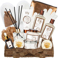 Bath and Body Gift Basket Set for Women - Coconut Vanilla Gift, Spa Gift Basket 17-Piece Bath Gift Set Self Care Gift for Mothers Day, Fathers Day, Birthday, Christmas Gifts, Valentines Day Gifts