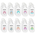 40 Pcs Rainbow Lipstick Holder with Inspirational Words Clip on Lip Gloss Sleeve Keychain Lip Balm Holder Graduation Gifts