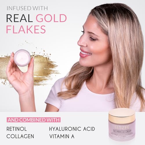 ELSZ?E The Miracle Cream - Anti-Aging Face & Neck Cream with Gold Particles | Intense Hydration & Wrinkle Repair | Plumping & Smoothing Formula for Luminous Skin | Luxury Skincare | 1.7 oz
