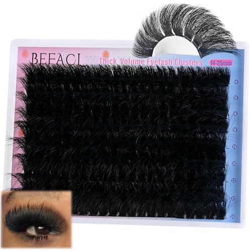 Lash Clusters Eyelash Extensions 280D Individual Eyelashes 14-25mm DIY Lashes Extension Mega Volume False Eyelashes by BEFACL(Dramatic)
