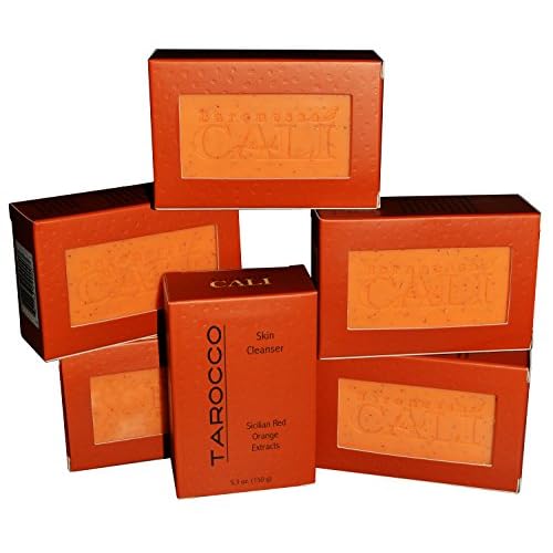 Baronessa Cali Tarocco Deep Moisturizing Skin Cleanser with Exfoliate - Sicilian Red Orange Extracts, Refreshing Scent - 5.3 Ounces, Pack of 6