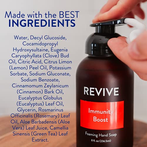 Immunity Boost Foaming Hand Soap 2 Pack by Revive Essential Oils - 100% Pure Therapeutic Grade, For Diffuser, Humidifier, Massage, Aromatherapy, Skin & Hair Care
