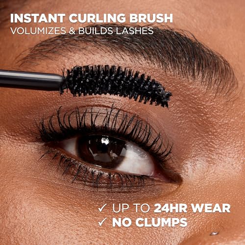 L¡¯Oreal Paris Original Voluminous Mascara, Building Mascara Volume and Length Formula, Curved Brush, Washable, Black, 0.26 Fl Oz., 2 Count