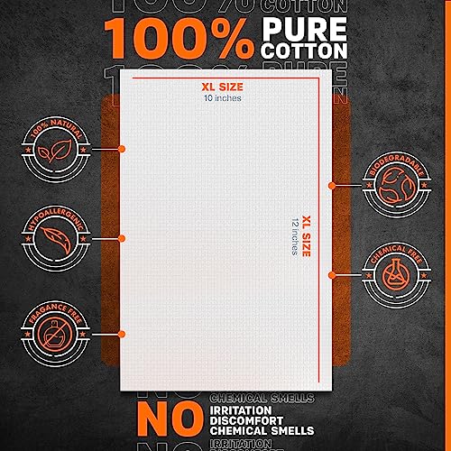 100% Cotton Shaving Towels for Men - 30 Ct, 12 x 10¡± - Super Soft Face Towel for Drying Face, Disposable Dry Wipes & Wash Cloths in One, Ideal Shaving Kit Accessory & Barber Supplies