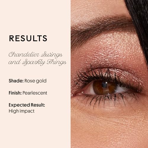 Winky Lux Chandelier Shimmer Cream Eyeshadow - Liquid Glitter Eyeshadow, Long Lasting Crease Free, One Swipe Coverage and Sparkle, Gold, Bottle Pop