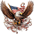6 Sheets Temporary Tattoos eagle America flag tattoo usa 4th JulyTemporary tattoo Neck Arm Chest