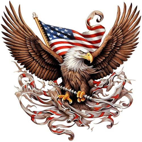 6 Sheets Temporary Tattoos eagle America flag tattoo usa 4th JulyTemporary tattoo Neck Arm Chest
