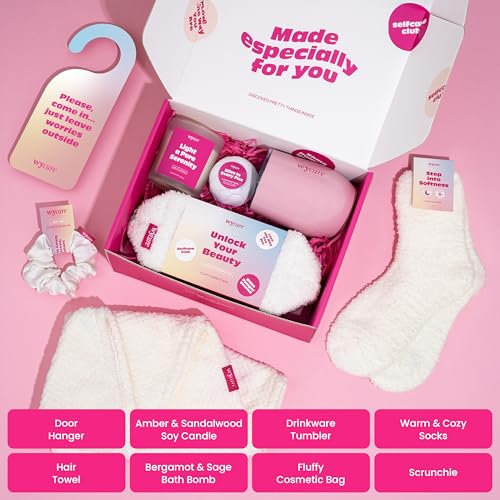 Valentines Day Gifts Box for Women - Perfect Birthday Spa Gift Baskets for Women - Best Friend Birthday Box Care Package - Get Well Soon Self Care Set - Advent Calendar Alternative