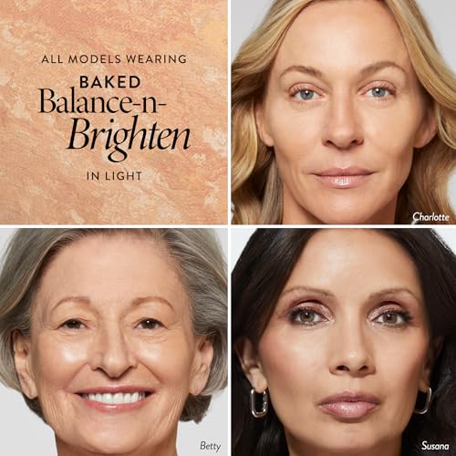 LAURA GELLER NEW YORK Baked Balance-n-Brighten Foundation with Kabuki Brush Makeup Set, Light