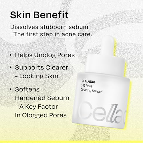 Celladix Sebum Rebalancing Rx 131 Ampoule | Pore Clearing Serum | Tighten Enlarged Pores | Repair Skin Barrier | Rapid Soothing for Daily Use | Oily & Combination Skin| 1.01 Fl Oz (Pack of 2)