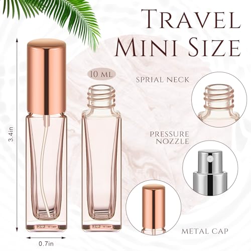 40 Pcs 10ml Perfume Travel Refillable, Mini Cologne Perfume Bottles Empty, Portable Sprayer for Travel Size Spray Bottle Pocket Glass Spray Bottles Toiletries Sample Dispenser