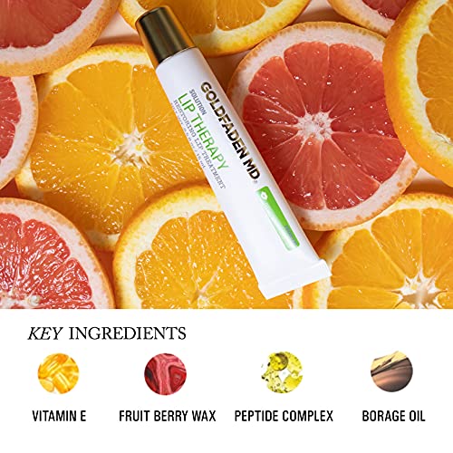 Goldfaden MD Lip Therapy | Restoring Lip Treatment | w/Peptides, Hyaluronic Acid, Fruit Berry Wax, Borage Oil, Rose Hip Oil & Vitamin E | Nourishes, Hydrates & Plumps Appearance 0.5 ? oz / 15 mL