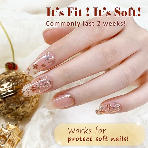 GelMala Semi Cured Gel Nail Strips Oriental Design,Long-Lasting,Easy to Apply&Remove Gel Nail Stickers Semi Cured,Easy for begginners (Oiseaux ?maill?s)
