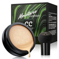 Mushroom Head Air Cushion CC Cream - Tattoo Cover up BB Cream Face Makeup Foundation, Moisturizing Concealer Brighten Long-Lasting, Even Skin Tone for All Skin Types (Natural)