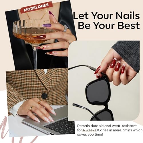 modelones 40 Pcs Gel Nail Polish Set, 36 Colors Easter Red Nude Brown Green Pink White Black Gel Nail Polish Kit Purple Blue Nail Art with Base Coat& Matte Glitter Glossy Top Coat DIY LED Gift