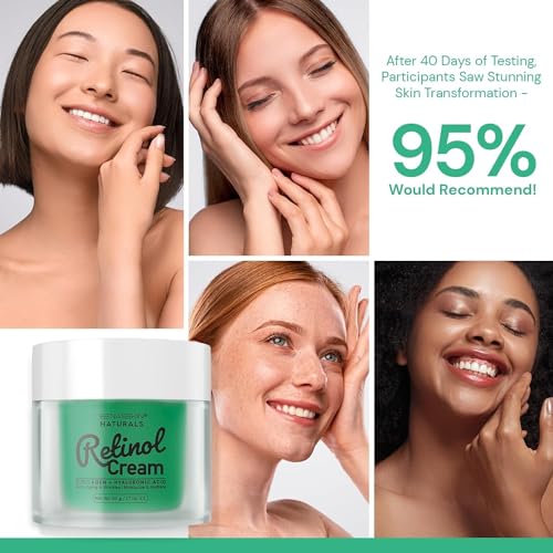 Retinol Cream for Face: Anti-Wrinkle Moisturizer for Deep Wrinkles, Dry Skin & Neck Firming for Men & Women
