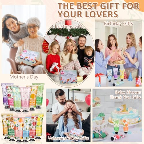 60 Pack Hand Cream Gift Set For Women, Mini Hand Lotion Travel Size in Bulk for Dry Cracked Hands, Mothers Day Gifts,Teacher Appreciation Gifts,Thanksgiving Gift, Bridesmaid Gift,Party Favors