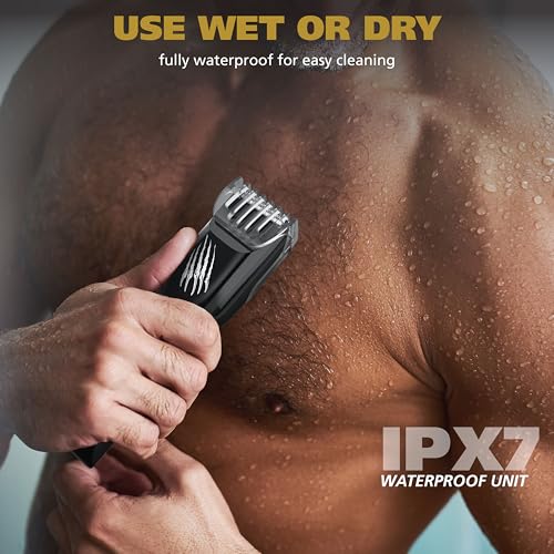 Wahl Manscaper Grizzly Rechargeable Groin & Body Hair Trimmer for Men ? Extra Wide Stainless Steel Blade, Waterproof Wet/Dry Mens Body Shaver, 120-Minute Runtime, USB Charging ? Model 3026572