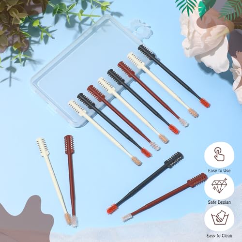24 Pcs 2 in 1 Nasal Hair Cutter 2026 Upgrade Design Double Sided Nose Hair Trimmer for Men Women Portable 360¡Æ Rotating Manual Nose Nasal Knife Soft Cleaning Brush Box Package (Multicolor)