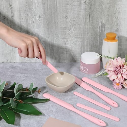 6 Pcs Silicone Wax Applicator Non-stick Waxing Applicator Hair Removal Sticks Applicators Spatula Beauty Cosmetics Waxing Applicators Reusable Hard Wax Scraper for Home Salon Body Use