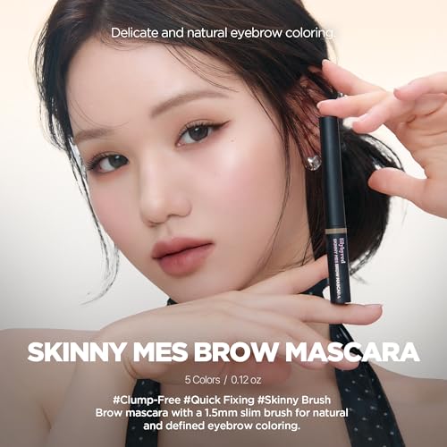 lilybyred Skinny Mes Brow Mascara | Korean 1.5mm Ultra-Slim Brush Eyebrow Mascara, Precision Application, Natural-Looking Finish, Smudge-Proof, Clump-Free, Long-Lasting, 0.12 oz. (05 Taupe Brown)
