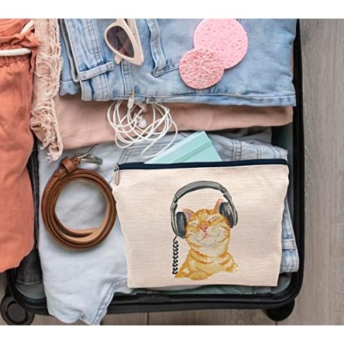 IWXYI Cat Lover Gifts,Cat Makeup Bag Zipper Pouch Travel Toiletry Gifts For Women Teenage Girls