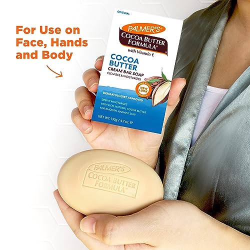 Palmer's Cocoa Butter Formula with Vitamin E Daily Skin Therapy Formula Cream Soap, 3.5 Ounces (Pack of 12)