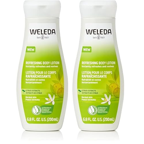 Weleda Refreshing Citrus Body Lotion, 6.8 Fluid Ounce, Plant Rich Moisturizer with Aloe Vera and Coconut Oil (Pack of 2)
