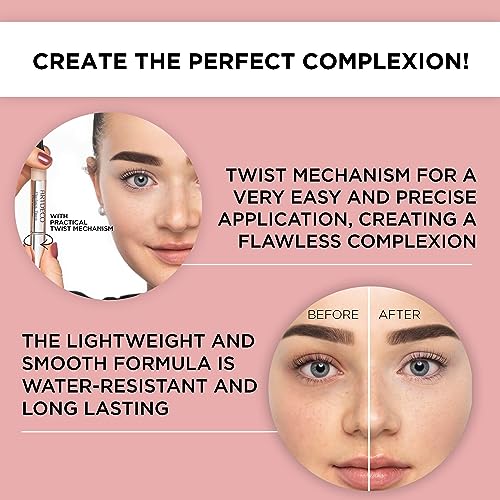ARTDECO Perfect Teint Concealer - Light Peach N¡Æ05 - Light-Reflecting Concealer with Brush Applicator - No Signs of Tiredness - Medium Coverage - Water-Resistant - Long Lasting - Makeup - 0.07 Fl Oz