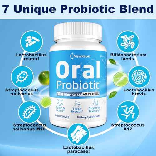 Oral Probiotics for Mouth Bad Breath for Adults 11 Billion CFU, Best Breath Oral Dental Probiotics for Teeth & Gums, Dry Mouth, Gum Restore, Fresh Breath, Chronic Halitosis & Gut Health, 2 Pack