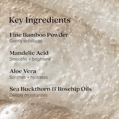 Loved01 Face & Body Exfoliating Cleanser, John Legend Skincare, Hydrating Exfoliant with Aloe, Improves Skin Texture & Tone, Mandelic Acid & Bamboo Powder for Gentle Exfoliation, 2-Pack (6 oz each)