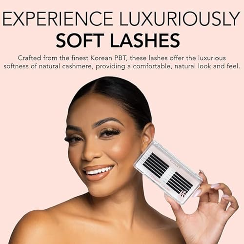KIARA SKY LASH Cashmere Volume Lash Extensions | Premium Cashmere Lash Extensions | Soft Semi-matte natural finish | For Professional Eyelash Extensions Use Only | Black (CC-0.03-8mm)
