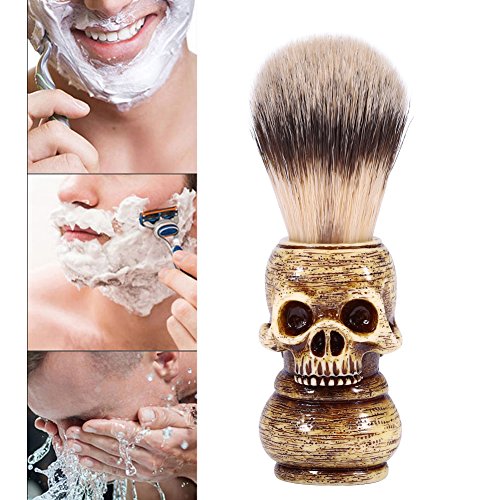 ¡¼?????????????????? ??????????¡½ Mens Skull Head Salon Beard Shaving Brush