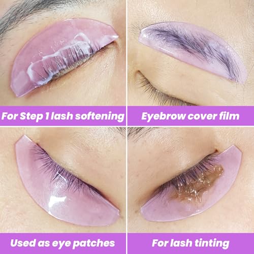 PERMANIA Lash Lift Pads Softening, 2Pcs Professional Korean Lash Lift Self Sticky & Ultra Thin for No.1 Perm Lotion (Purple)