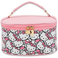 Fast Forward Hello Kitty Sanrio Cosmetics Vanity Pouch Bag Make Up Tote Authentic Metal Charm
