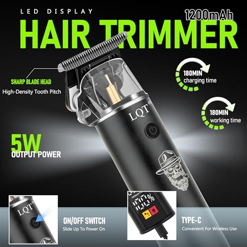 Rechargeable Beard Trimmer kit for Mustaches, Nose Hair, and Light Detailing and Grooming with Bonus Wet/Dry Battery Nose Trimmer