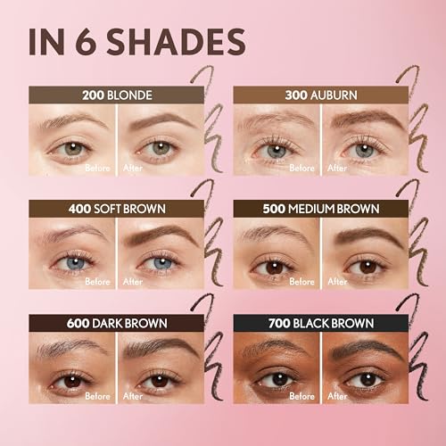 Covergirl Clean Fresh Brow Filler Pomade, 400 Soft Brown, Eyebrow Pencil, Ultra-Precise Tip, Creamy Formula, Highly Pigmented, Soft Matte Finish, Vegan Formula, 0.007oz