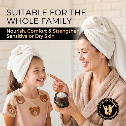 QOOQ 100% Grass Fed Beef Tallow for Skin with Raw Honey & Beach Rose Oil - for Sensitive & Eczema Skin - Natural Face/Body Butter + Lip Balm, Coffee, 1.3 oz