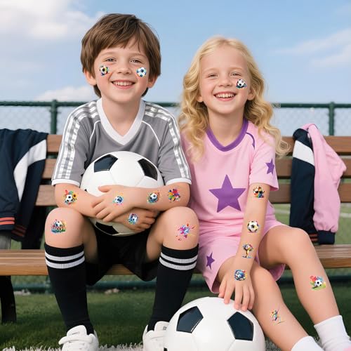 200 PCS Soccer Temporary Tattoos Stickers for Women Men, 2026 Soccer World Cup Fans support tattoo stickers, 20 Sheets Soccer Themed Stickers Party Favors Supplies Decorations