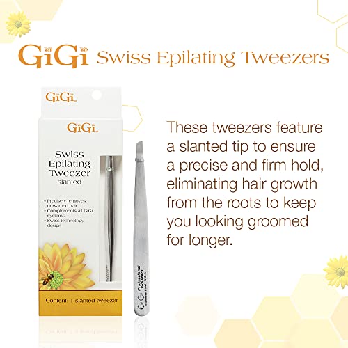 GiGi Slanted Tweezer for Ingrown Hair and Stubble Removal