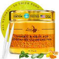Live Healthy The Original Kojic Acid & Turmeric Cleansing Pads - Exfoliating, Brightening, Face Scrub Pad, Clears Acne - Turmeric Cleansing Pads for Dark Spots with Vitamin C - Made in USA | 30 Count